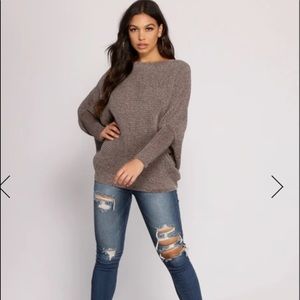 Windsor CHENILLE KNIT DOLMAN SLEEVE SWEATER